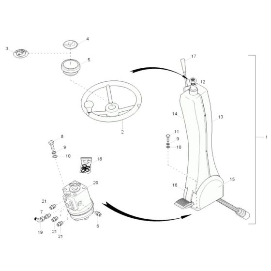 Steering Unit for Wacker 6503