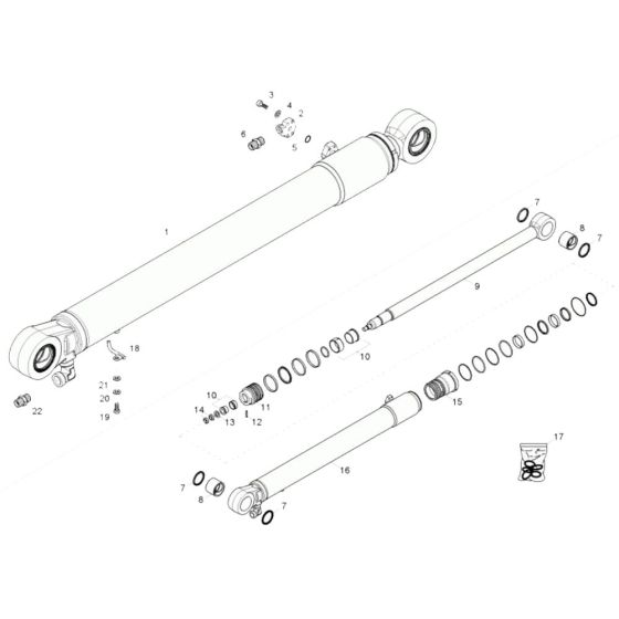 Dipper Arm Cylinder Assembly