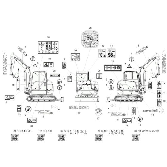 Neuson 75Z3 Decals