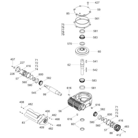 Gearbox Assembly for Wacker CRT