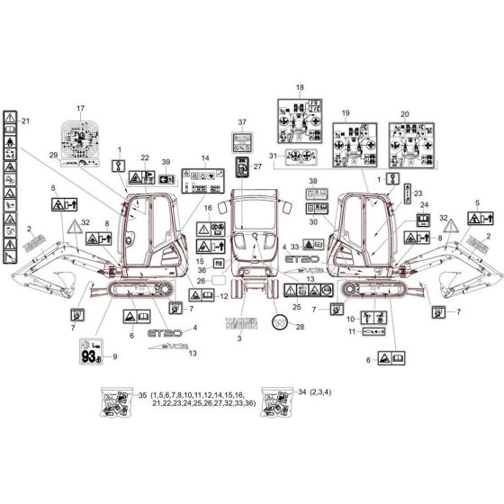 Wacker ET20 Decals