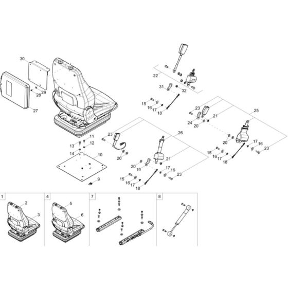 Seat Assembly for Wacker ET42