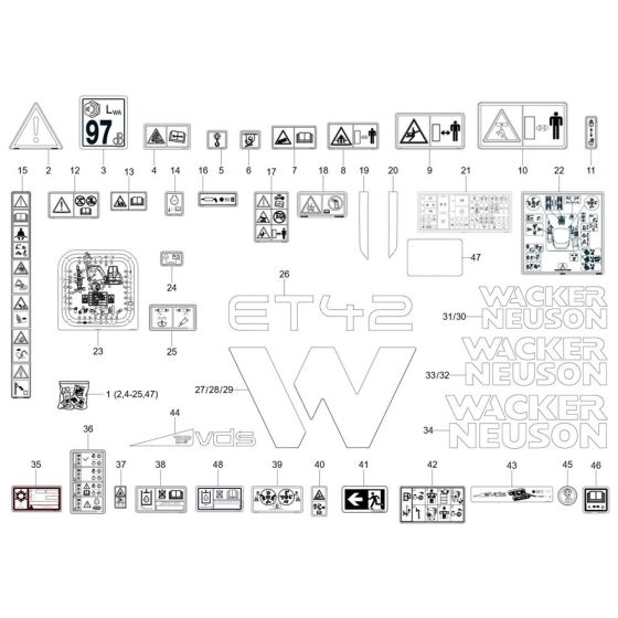 Wacker ET42 Decals