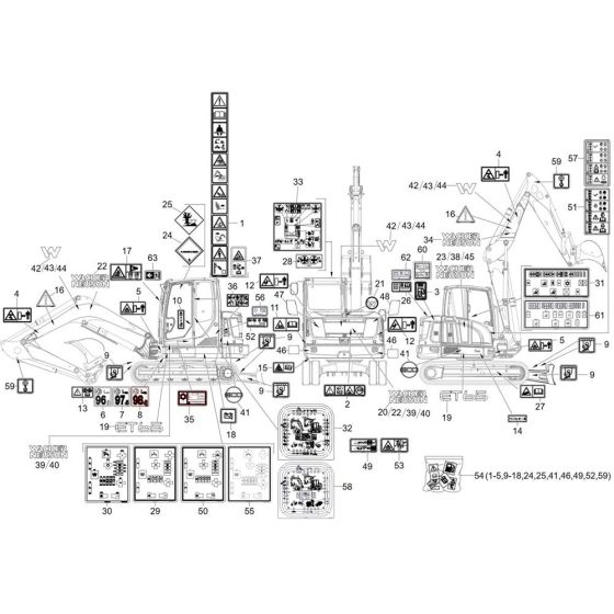 Wacker ET65 Decals