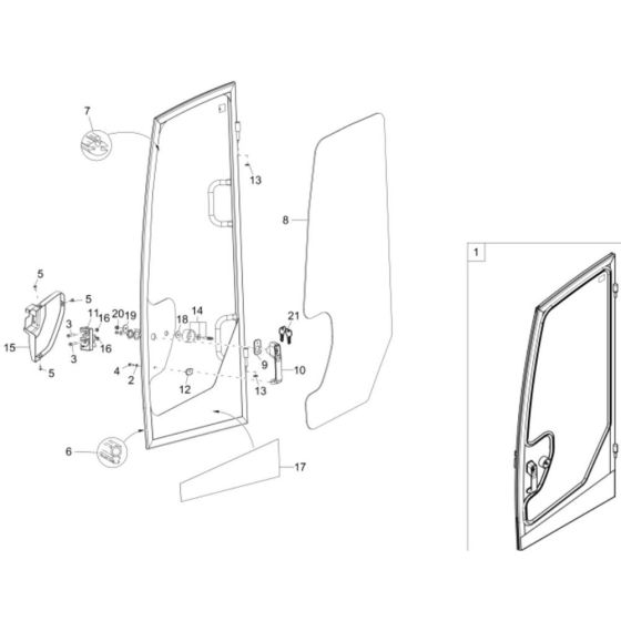 Door Assembly for Wacker EW65