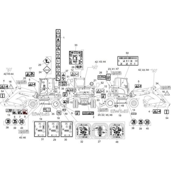 Wacker EW65 Decals