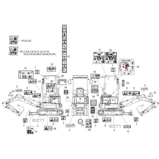 Wacker EZ17 Decals