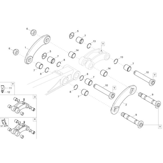 Support Assembly for Wacker EZ17e