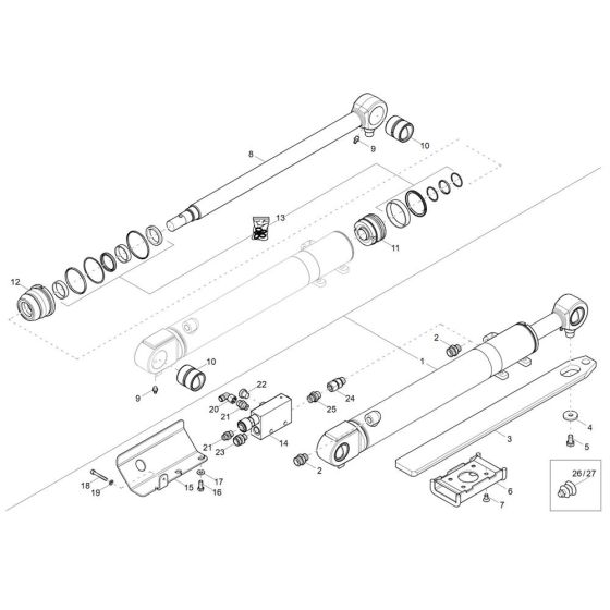 Dipper Arm Cylinder for EZ26-2