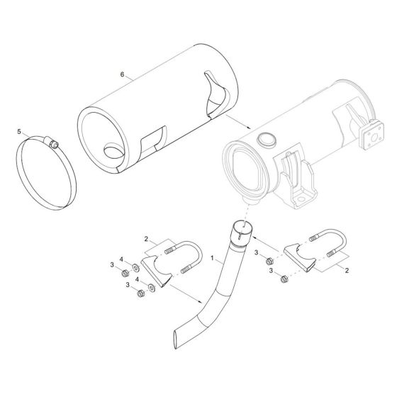 Exhaust Assembly for Wacker EZ26-2