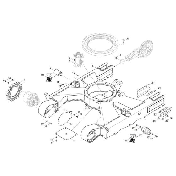 Track Laying Gear Assembly