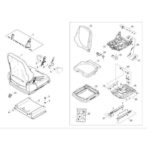 Seat Assembly for Wacker EZ26-2