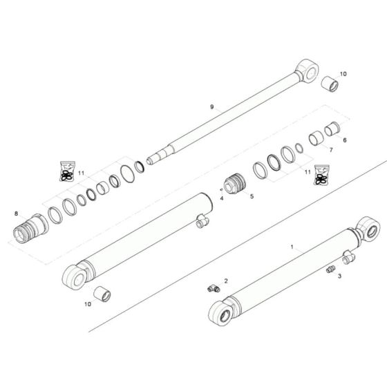 Dipper Arm Cylinder for EZ28