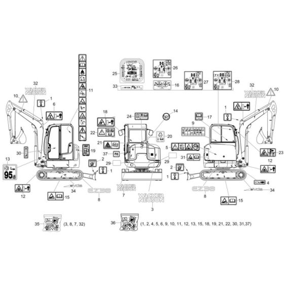 Wacker EZ38 Decals