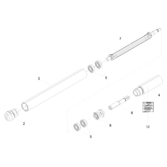 Wacker H 35 Poker Head Assembly