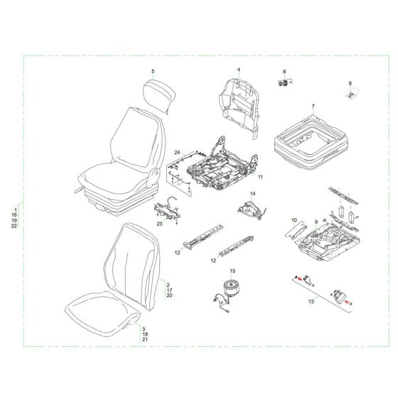 Seat Assembly for Wacker TH408