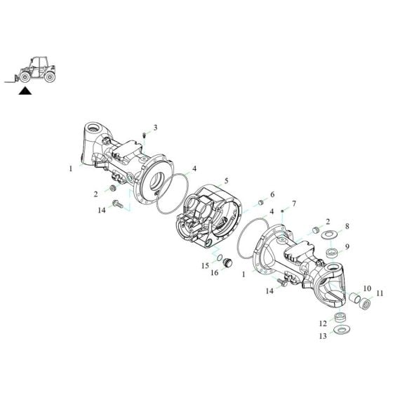 Axle Tube Assembly for TH408