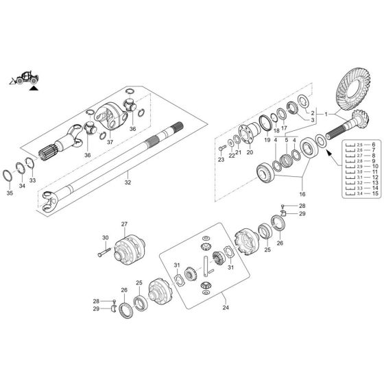 Drive Assembly for Wacker TH627