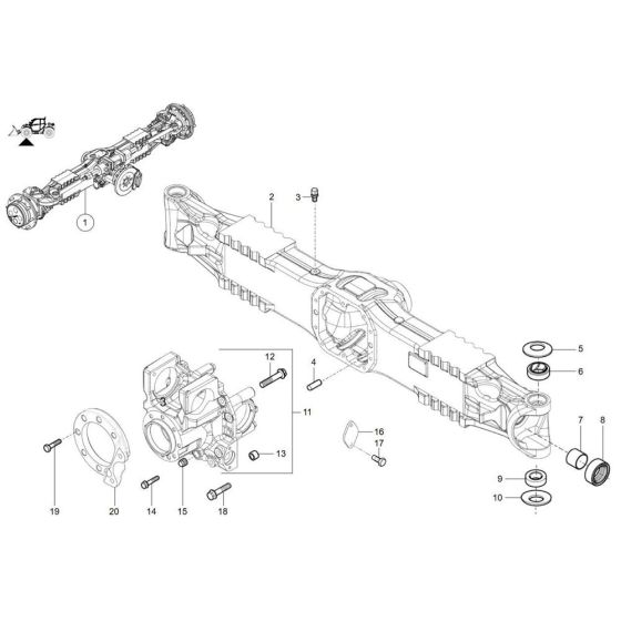 Axle Tube Assembly for TH730