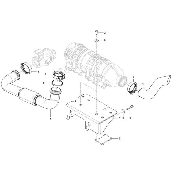 Exhaust System for Wacker TH730