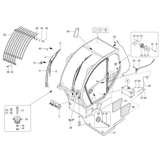 Cabin Assembly for Wacker TH730
