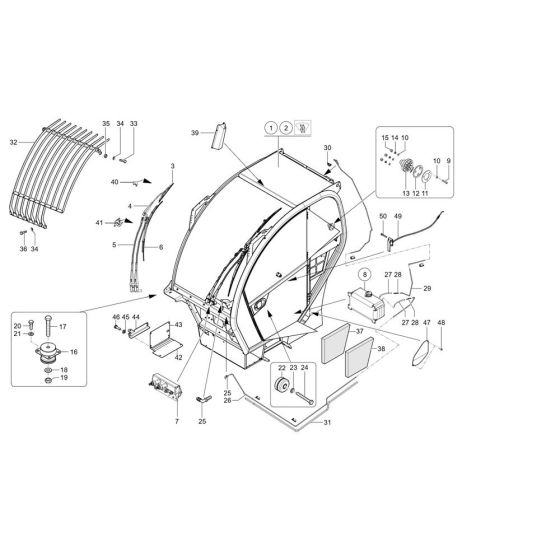 Cabin Assembly for Wacker TH730