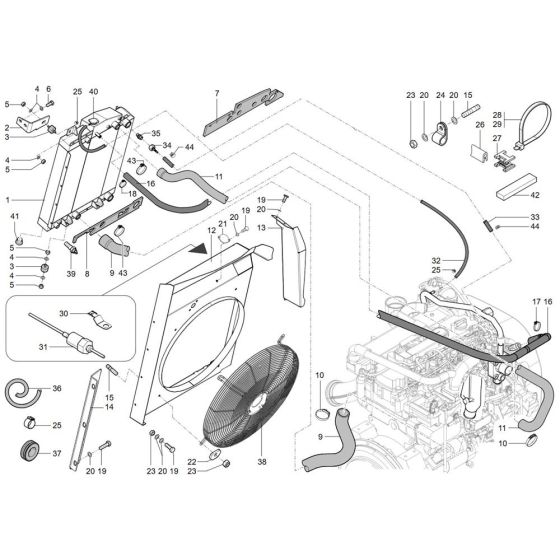 Cooler Assembly for Wacker TH730