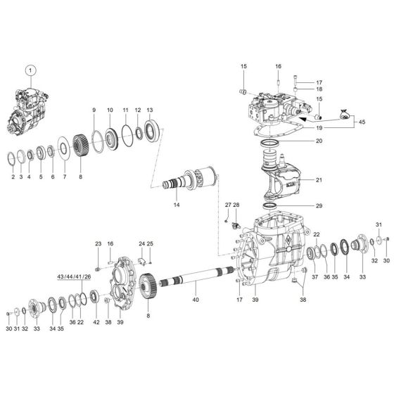Gearbox Assembly for Wacker TH730