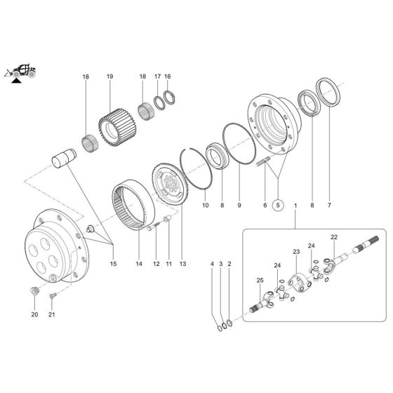 Wheel Hub for Wacker TH735