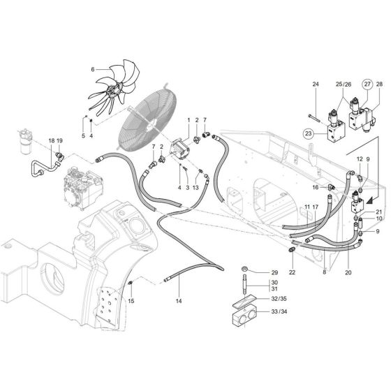 Fan Drive Assembly for TH735