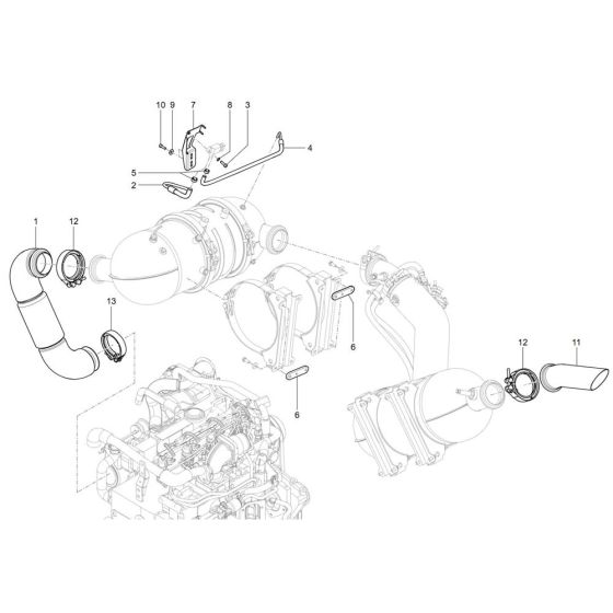 Exhaust System for Wacker TH735