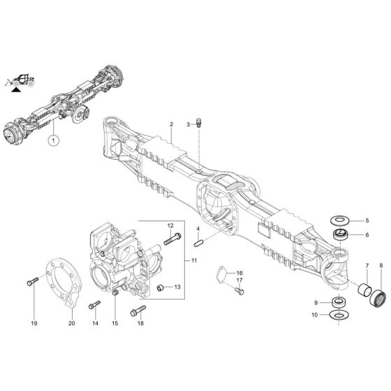Axle Tube Assembly for TH735
