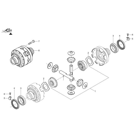 Rear Differential for Wacker TH735