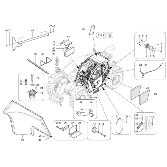 Cabin Assembly for Wacker TH735