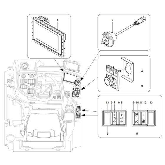 Instrument Panel for Wacker TH740
