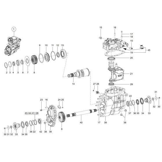 Gearbox Assembly for TH740