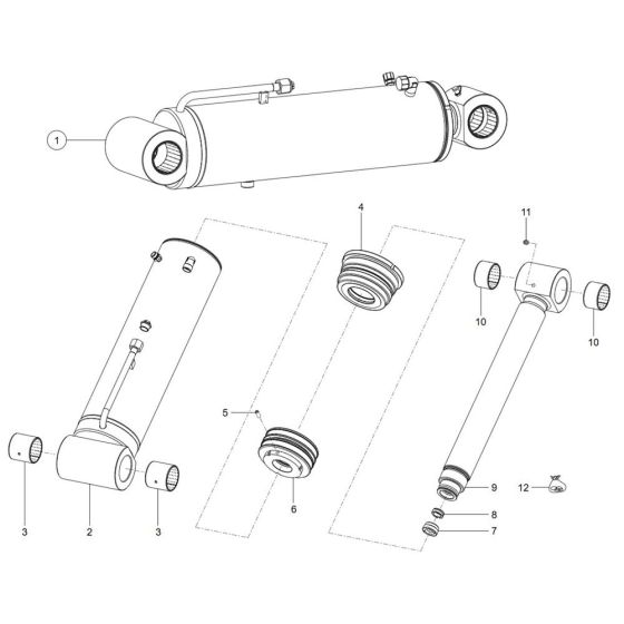 Tilt Ram Assembly for TH740