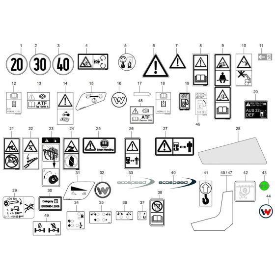 Decals for Wacker TH740