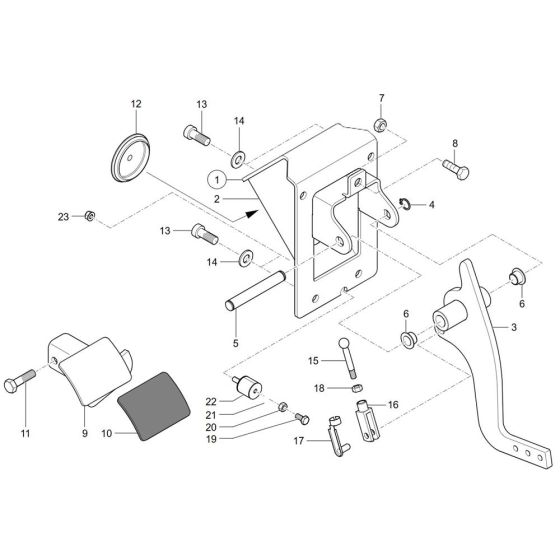 Brake Pedal Assembly for TH744