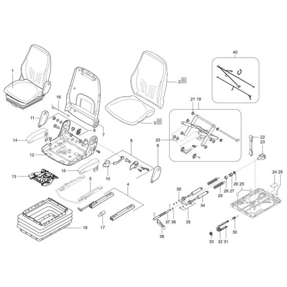 Seat Assembly for Wacker TH744