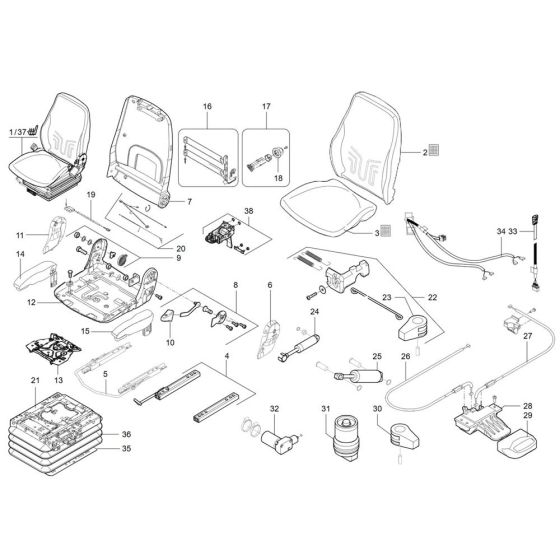 Seat Assembly for Wacker TH750