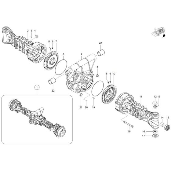 Axle Tube Rear Assembly
