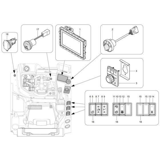 Instrument Panel for Wacker TH750