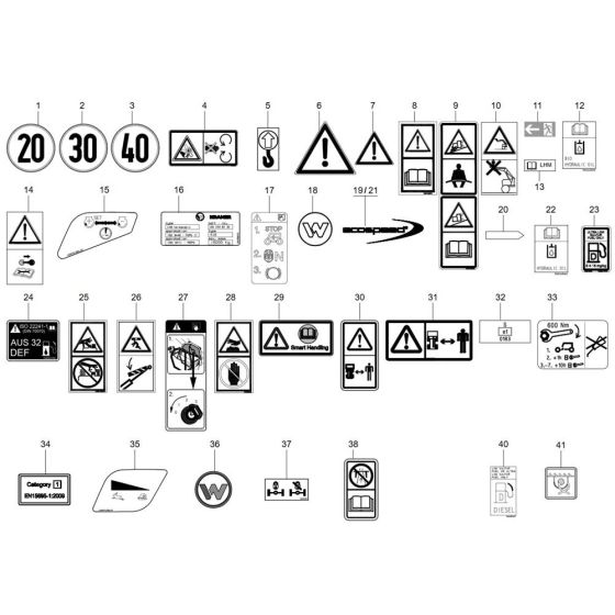 Wacker TH750 Decals