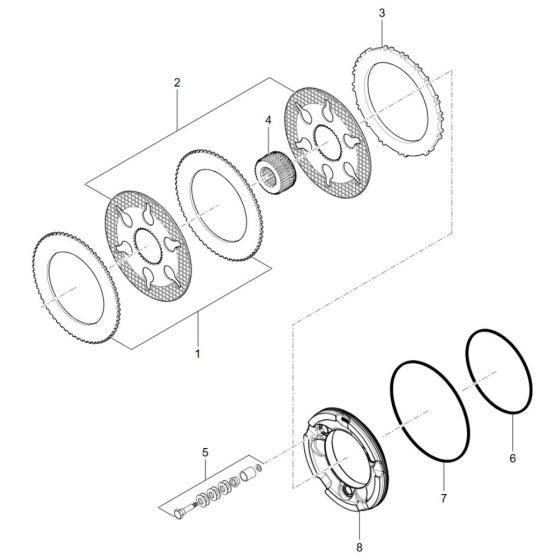 Rear Brake Assembly for Wacker TH755