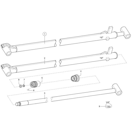 Extension Cylinder for Wacker TH755