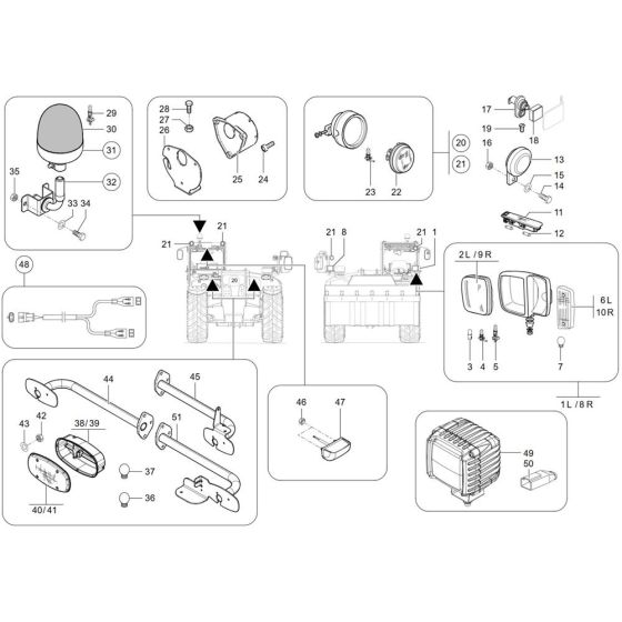 Lighting Assembly for Wacker TH755