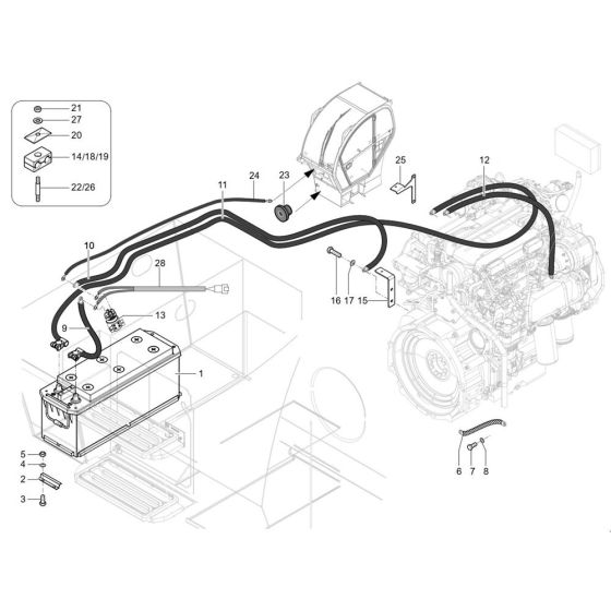 Battery Assembly for Wacker TH755