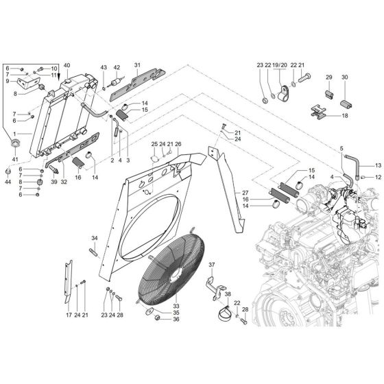 Cooler Assembly for Wacker TH755