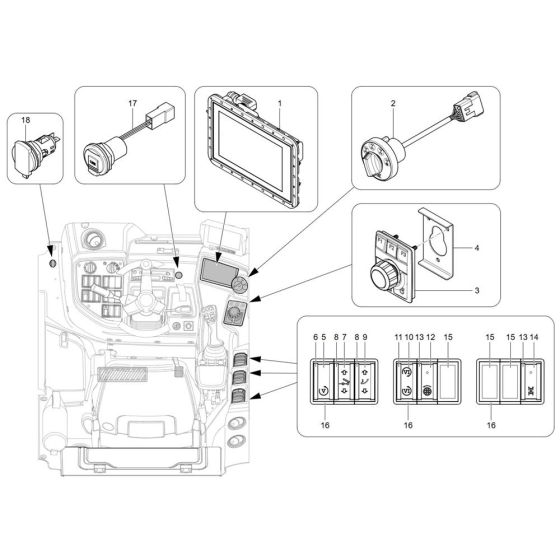 Instrument Panel for Wacker TH755